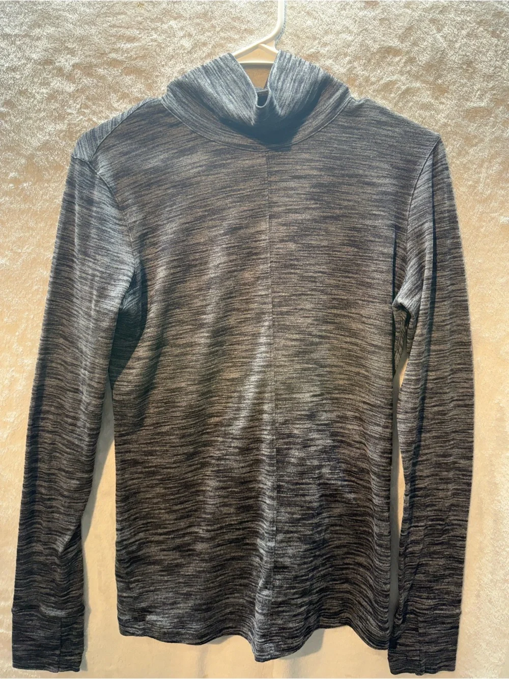 lululemon athletica Women's Gray Marled Turtleneck Sweater
